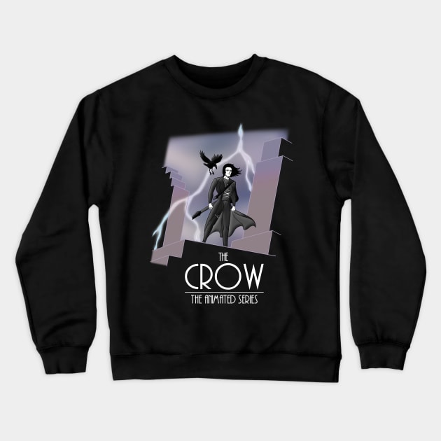 The Animated Crow Crewneck Sweatshirt by GoodIdeaRyan